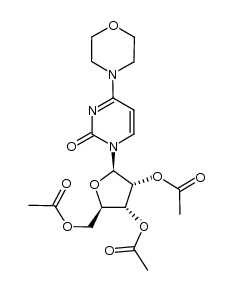 (2R,3R,4R,5R)-2-(acetoxymethyl)-5-(4-morpholino-2-oxopyrimidin-1(2H)-yl)tetrahydrofuran-3,4-diyl diacetate Structure