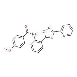 4-Methoxy-N-{2-[3-(2-pyridinyl)-1,2,4-oxadiazol-5-yl]phenyl}benzamide结构式