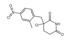 3-Chloro-3-(2'-methyl-4'-nitrobenzyl)-2,6-piperidinedione结构式