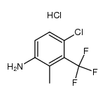 4-Chloro-2-methyl-3-(trifluoromethyl)benzenamine hydrochloride结构式