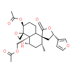 (2'R,3R,5S,5'R)-6'β-Acetoxy-4'aα-acetoxymethyl-5-(3-furanyl)-4'β-hydroxy-2'α-methyl-4,5-dihydrodispiro[furan-3(2H),1'-decalin-5',2''-oxiran]-2-one picture