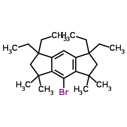 4-溴-1,1,7,7-四乙基-1,2,3,5,6,7-六氢-3,3,5,5-四甲基对称引达省结构式