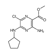 3-amino-6-chloro-5-cyclopentylamino-pyrazine-2-carboxylic acid methyl ester Structure