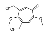 4,6-bis(chloromethyl)-2,5-dimethoxycyclohepta-2,4,6-trien-1-one结构式