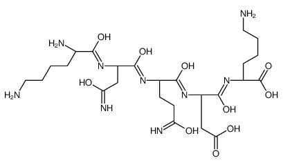 (2S)-6-amino-2-[[(2S)-2-[[(2S)-5-amino-2-[[(2S)-4-amino-2-[[(2S)-2,6-diaminohexanoyl]amino]-4-oxobutanoyl]amino]-5-oxopentanoyl]amino]-3-carboxypropanoyl]amino]hexanoic acid结构式