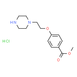 METHYL 4-(2-PIPERAZINOETHOXY)BENZENECARBOXYLATE HYDROCHLORIDE结构式