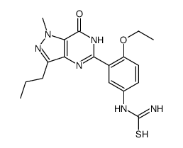 [4-ethoxy-3-(1-methyl-7-oxo-3-propyl-4H-pyrazolo[4,3-d]pyrimidin-5-yl)phenyl]thiourea结构式