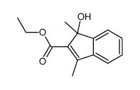 ethyl 1-hydroxy-1,3-dimethylindene-2-carboxylate结构式
