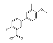 2-fluoro-5-(4-methoxy-3-methylphenyl)benzoic acid Structure