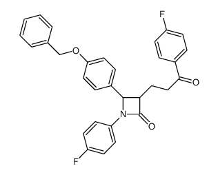 1-(4-fluorophenyl)-3-[3-(4-fluorophenyl)-3-oxopropyl]-4-(4-phenylmethoxyphenyl)azetidin-2-one Structure