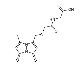 S-[9,10-dioxa-syn-(methyl,methyl)(methylene,methyl)-bimane]-thioglycolyl-glycine Structure