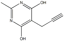 2-methyl-5-(prop-2-yn-1-yl)pyrimidine-4,6-diol结构式