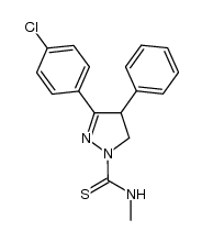 3-(4-chlorophenyl)-N-methyl-4-phenyl-4,5-dihydro-1H-pyrazole-1-carbothioamide结构式