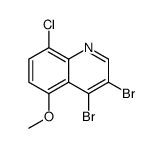 8-Chloro-3,4-dibromo-5-methoxyquinoline结构式