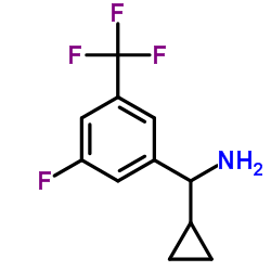 1-Cyclopropyl-1-[3-fluoro-5-(trifluoromethyl)phenyl]methanamine结构式
