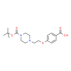 1-Boc-4-[2-(4-carboxyphenoxy)ethyl]piperazine结构式