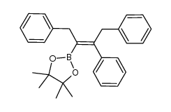(E)-2-(4',4',5',5'-tetramethyl-1',3',2'-dioxaborolan-2'-yl)-1,3,4-triphenybut-2-ene结构式