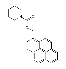 1-pyrenylmethyl 1-piperidinecarboxylate Structure