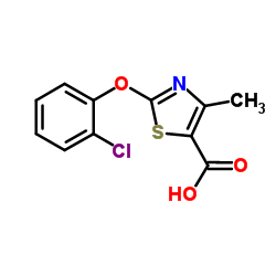 2-(2-Chlorophenoxy)-4-methyl-1,3-thiazole-5-carboxylic acid结构式