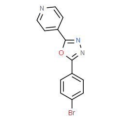 2-(4-bromophenyl)-5-(pyridin-4-yl)-1,3,4-oxadiazole结构式