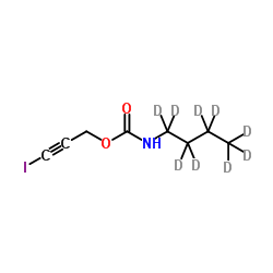 3-Iodo-2-propyn-1-yl (2H9)butylcarbamate结构式