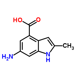 6-Amino-2-methyl-1H-indole-4-carboxylic acid结构式