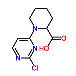 1-(2-Chloro-4-pyrimidinyl)-2-piperidinecarboxylic acid结构式