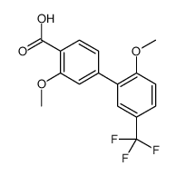 2-methoxy-4-[2-methoxy-5-(trifluoromethyl)phenyl]benzoic acid Structure