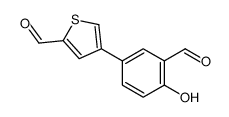 4-(3-formyl-4-hydroxyphenyl)thiophene-2-carbaldehyde结构式