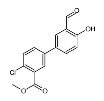 methyl 2-chloro-5-(3-formyl-4-hydroxyphenyl)benzoate结构式