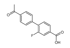 4'-Acetyl-2-fluoro-[1,1'-biphenyl]-4-carboxylic acid Structure