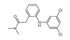 N,N-dimethyl(2-((3,5-dichlorophenyl)amino)phenyl)acetamide结构式