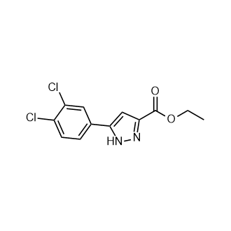 Ethyl 5-(3,4-dichlorophenyl)-1H-pyrazole-3-carboxylate Structure
