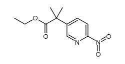 ethyl 2-methyl-2-(6-nitropyridin-3-yl)propanoate结构式