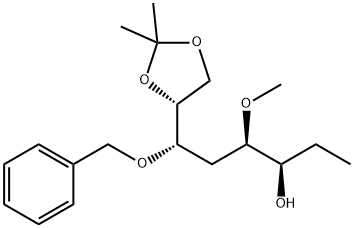 D-altro-Octitol, 1,2,5-trideoxy-4-O-methyl-7,8-O-(1-methylethylidene)-6-O-(phenylmethyl)-结构式