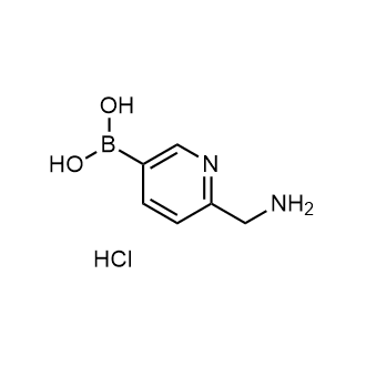 (6-(Aminomethyl)pyridin-3-yl)boronic acid hydrochloride Structure