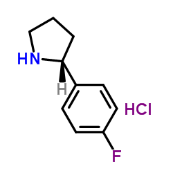 (R)-2-(4-Fluorophenyl)pyrrolidine hydrochloride Structure