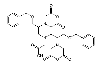 2-[bis[2-(2,6-dioxomorpholin-4-yl)-3-phenylmethoxypropyl]amino]acetic acid结构式