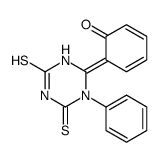 6-[1-phenyl-4,6-bis(sulfanylidene)-1,3,5-triazinan-2-ylidene]cyclohexa-2,4-dien-1-one结构式