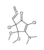 5-allenyl-2,5-dichloro-3-N,N-dimethylamino-4,4-dimethoxycyclopent-2-enone结构式