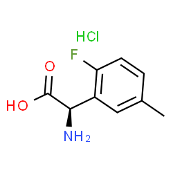 (R)-2-Amino-2-(2-fluoro-5-methylphenyl)acetic acid hydrochloride Structure