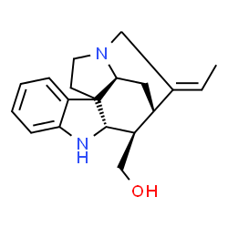 (19E)-19,20-Didehydrocuran-17-ol structure