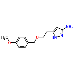 5-(2-((4-methoxybenzyl)oxy)ethyl)-1H-pyrazol-3-amine结构式