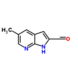 5-Methyl-1H-pyrrolo[2,3-b]pyridine-2-carbaldehyde结构式