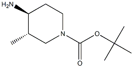 tert-butyl trans-4-amino-3-methylpiperidine-1-carboxylate structure