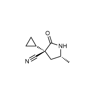 (3R,5R)-3-环丙基-5-甲基-2-氧代-吡咯烷-3-甲腈图片