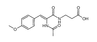 N-Acetyl-α,β-dehydro-O-methyltyrosyl-β-alanine结构式