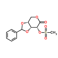 3,4-O-BENZYLIDENE-2-METHANESULFONYL-D-RIBO-1,5-LACTONE structure