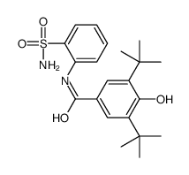 3,5-bis-(1,1-dimethylethyl)-4-hydroxy-N-(2-sulfamoylphenyl)benzamide Structure