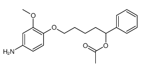 [5-(4-amino-2-methoxyphenoxy)-1-phenylpentyl] acetate结构式